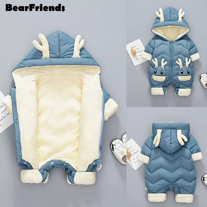 Winter Snowsuit Fur for Babies