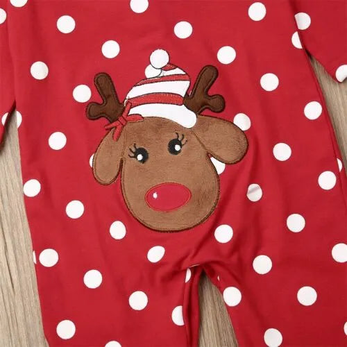 Baby Boy Reindeer Christmas Soft Romper