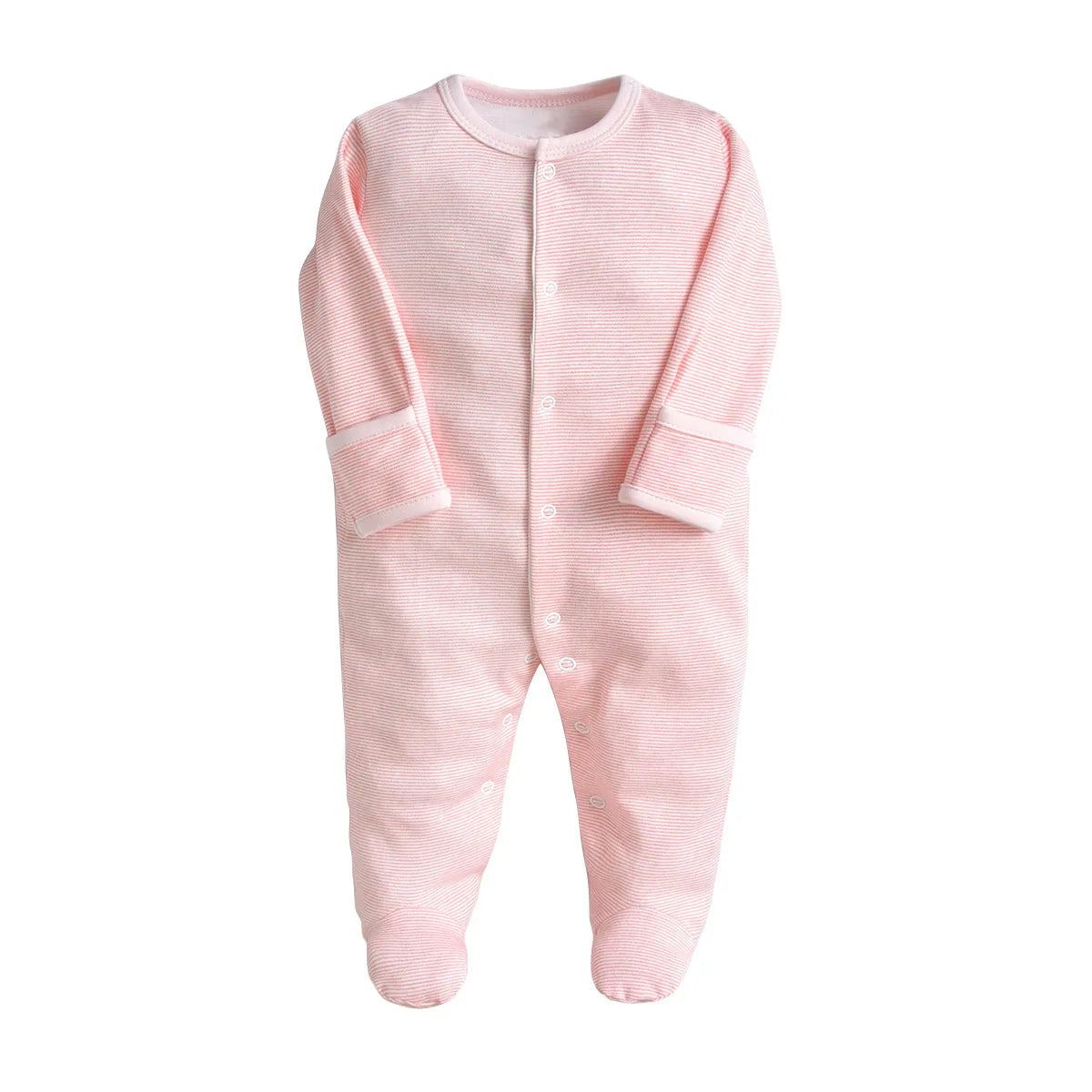 3-Piece Newborn Baby Romper Set - Baby Pink