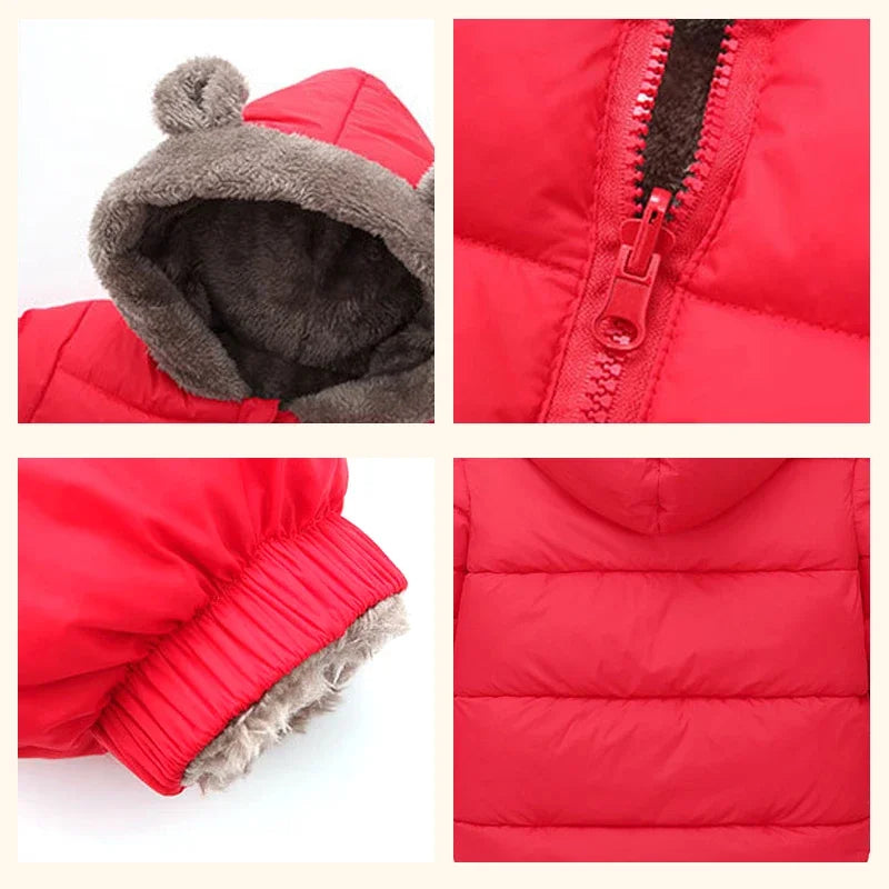 Children Coat Winter Zipper Hooded Jacket