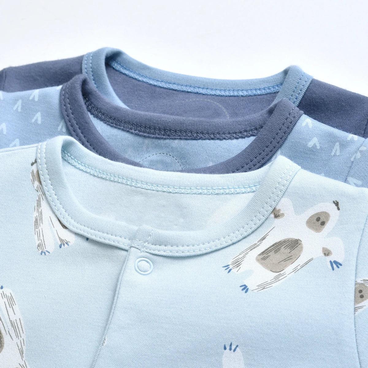 3 Pcs Newborn Jumpsuit Baby Rompers Long Sleeve Infant Clothing Cotton Baby Boys Girls Clothes 0-12Month - Baby & Wear - Organic Baby Clothes