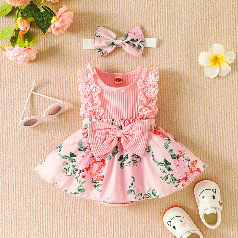 Flower Dress Set Baby Girl 0-18 Months