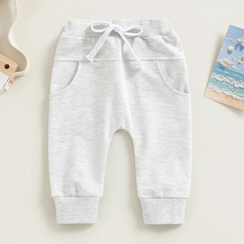 Baby Sweatpant Elastic Jogger Trousers with Pockets