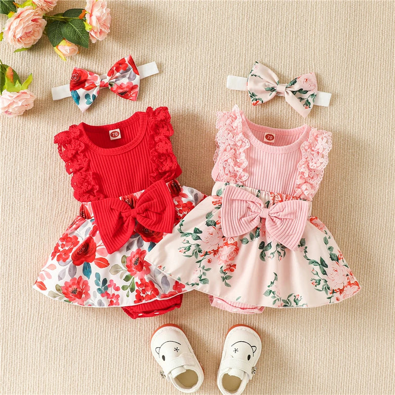 Flower Dress Set Baby Girl 0-18 Months