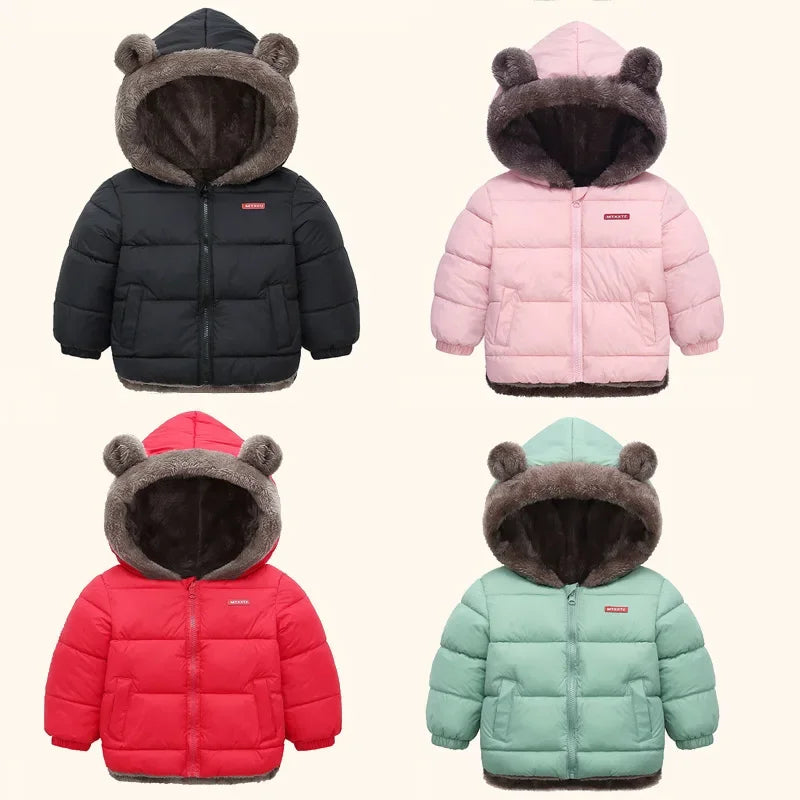 Children Coat Winter Zipper Hooded Jacket