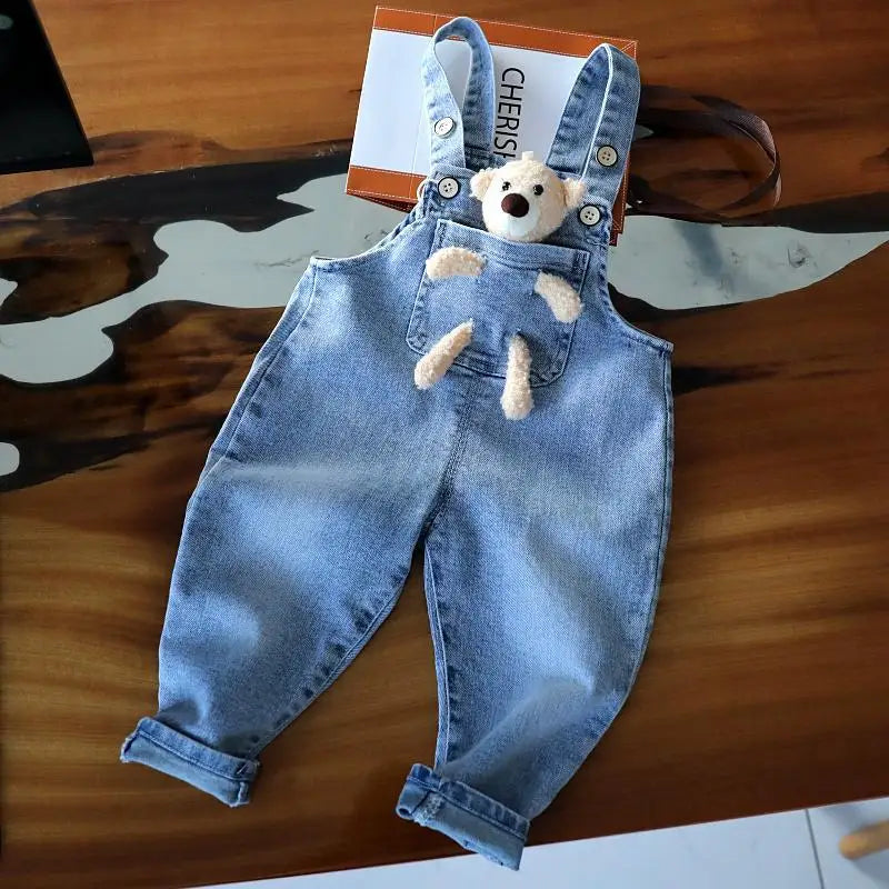 Bear Denim Baby Overalls Unisex