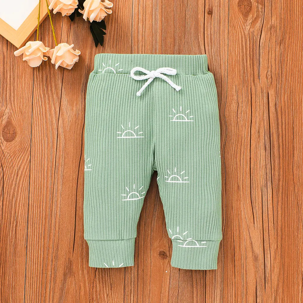 Soft Cotton Green Baby Romper 3 Piece Set