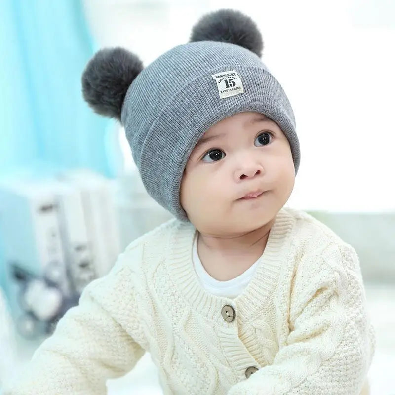 Knitted Hats with Cute Ears 0-3 Years