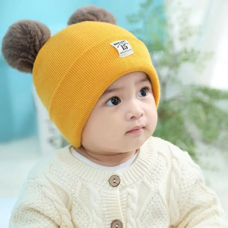 Knitted Hats with Cute Ears 0-3 Years