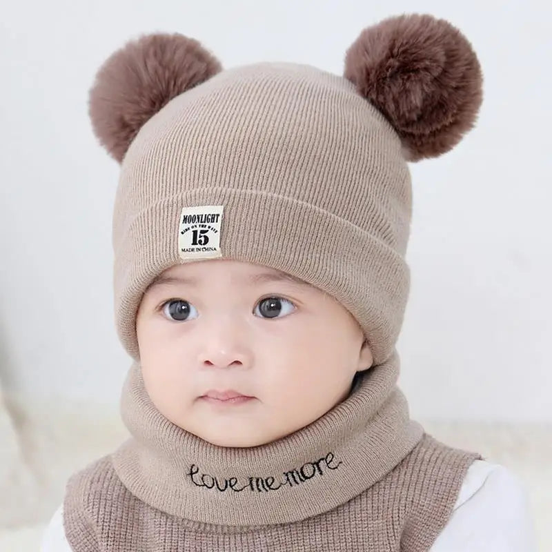 Knitted Hats with Cute Ears 0-3 Years