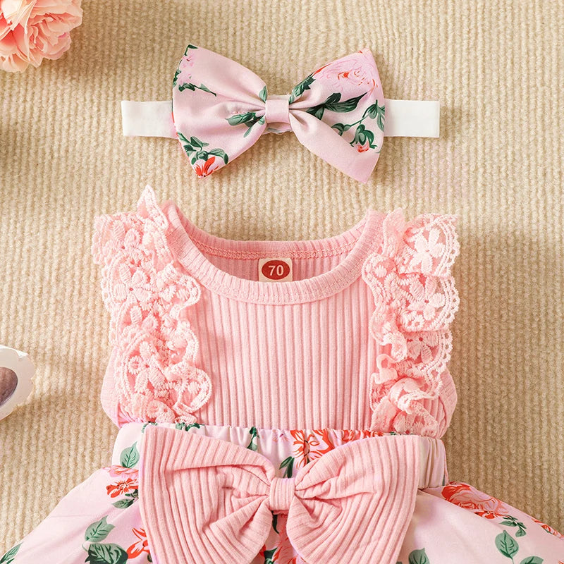 Flower Dress Set Baby Girl 0-18 Months