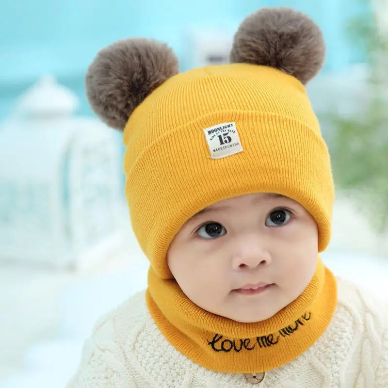 Knitted Hats with Cute Ears 0-3 Years