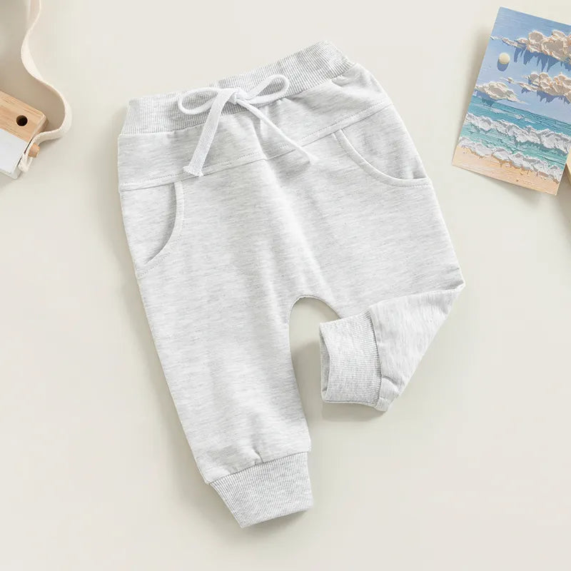 Baby Sweatpant Elastic Jogger Trousers with Pockets