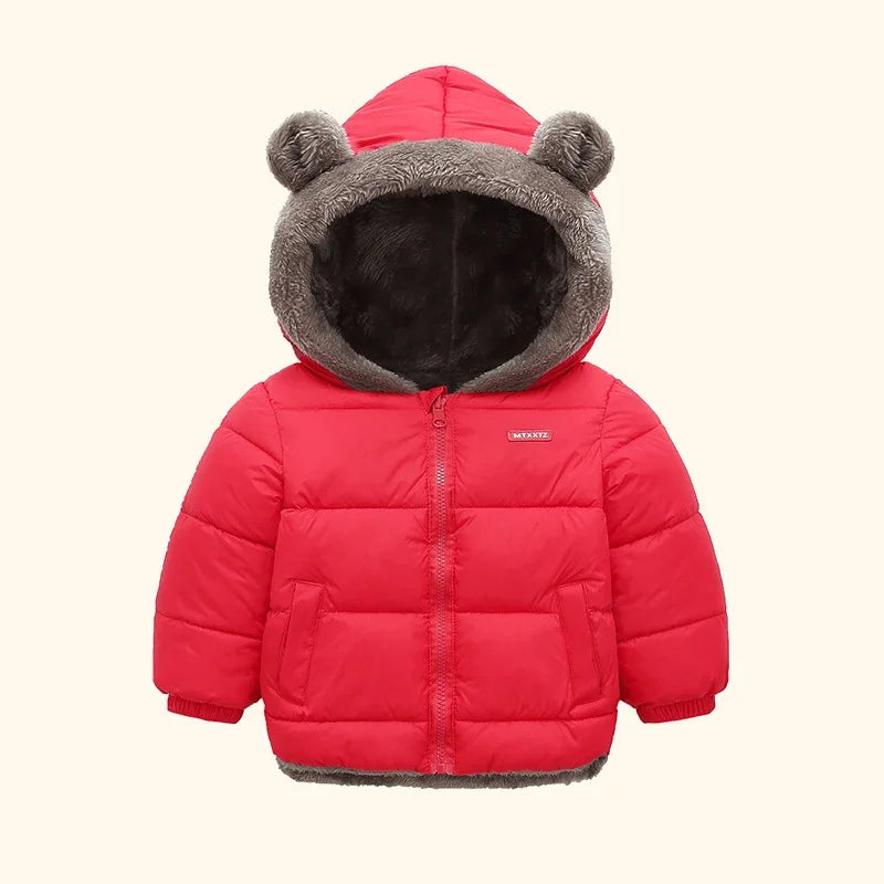 Children Coat Winter Zipper Hooded Jacket