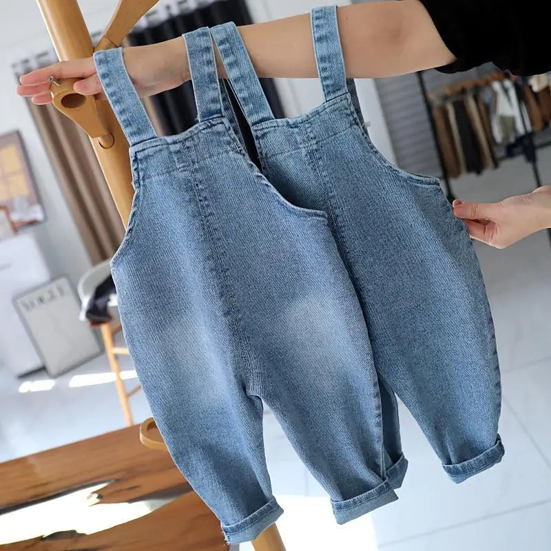 Rabbit Denim Baby Overalls Unisex