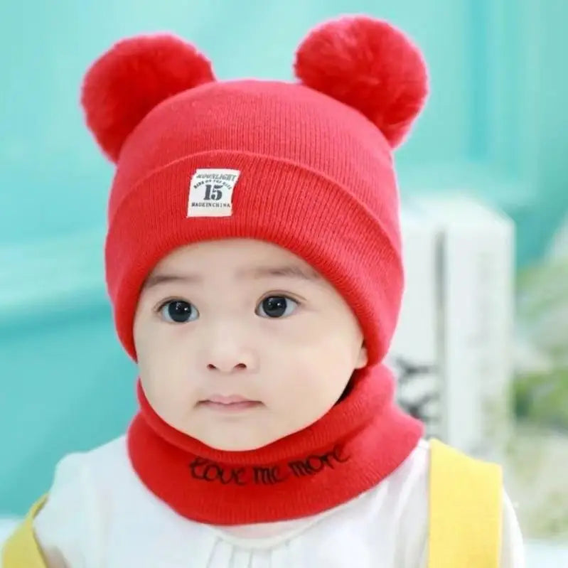 Knitted Hats with Cute Ears 0-3 Years