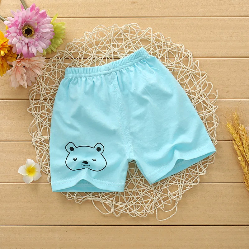 Children Shorts for Boys Girls Kids Clothes Cotton Solid Breathable Summer Baby Short Pants Casual Sports Beach Shorts Elastic