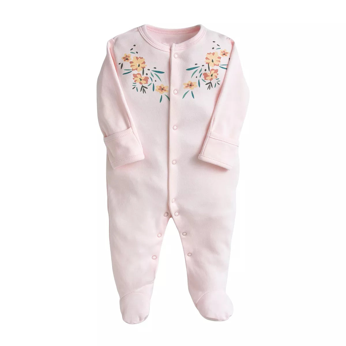 3-Piece Newborn Baby Romper Set - Baby Pink