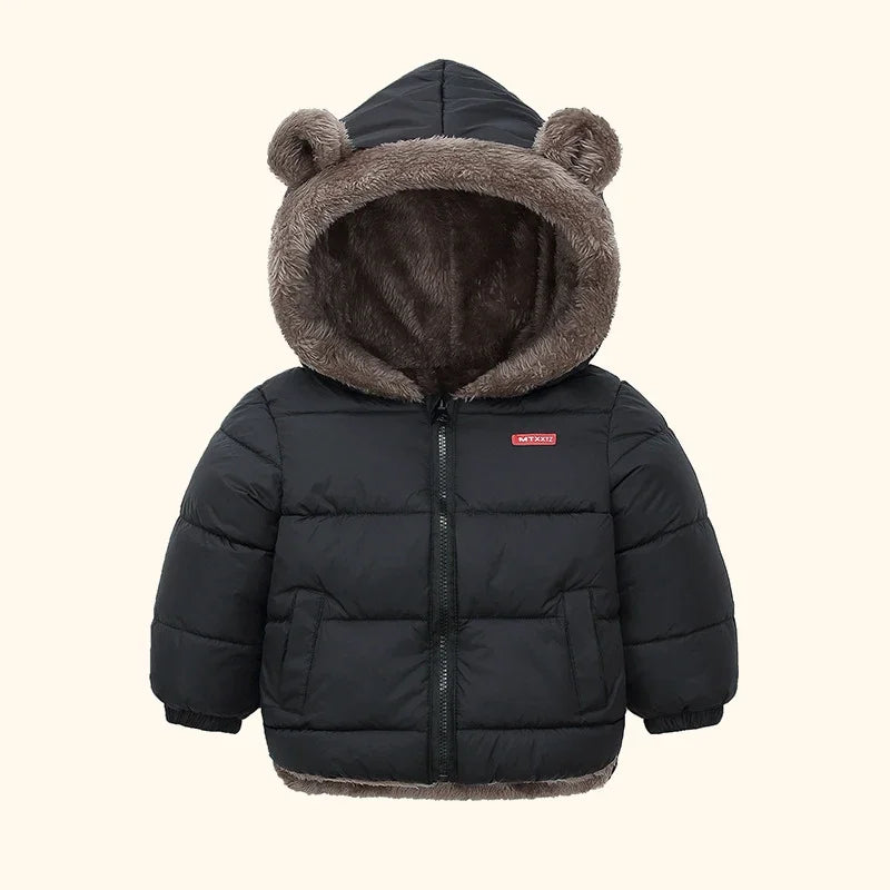 Children Coat Winter Zipper Hooded Jacket