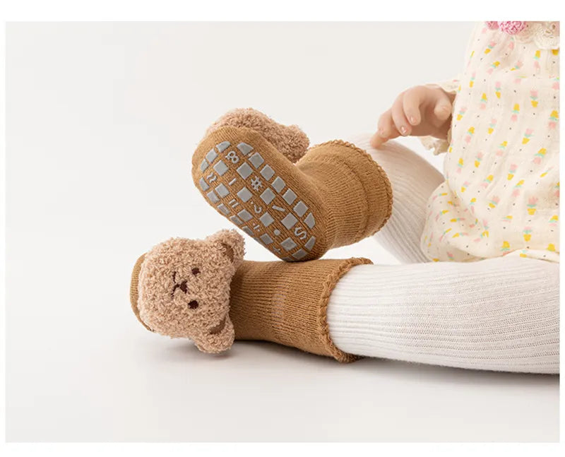 Cute Cotton Anti Slip Animal Baby Socks