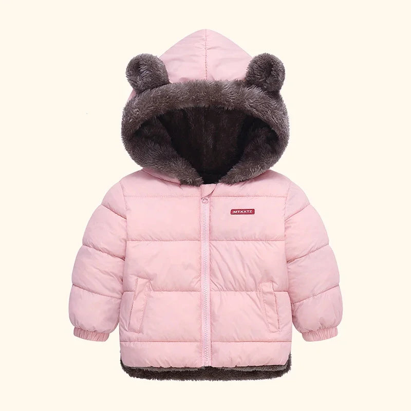 Children Coat Winter Zipper Hooded Jacket