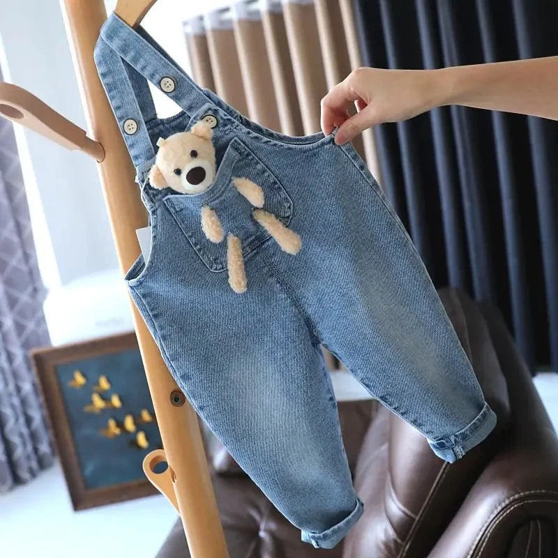 Bear Denim Baby Overalls Unisex