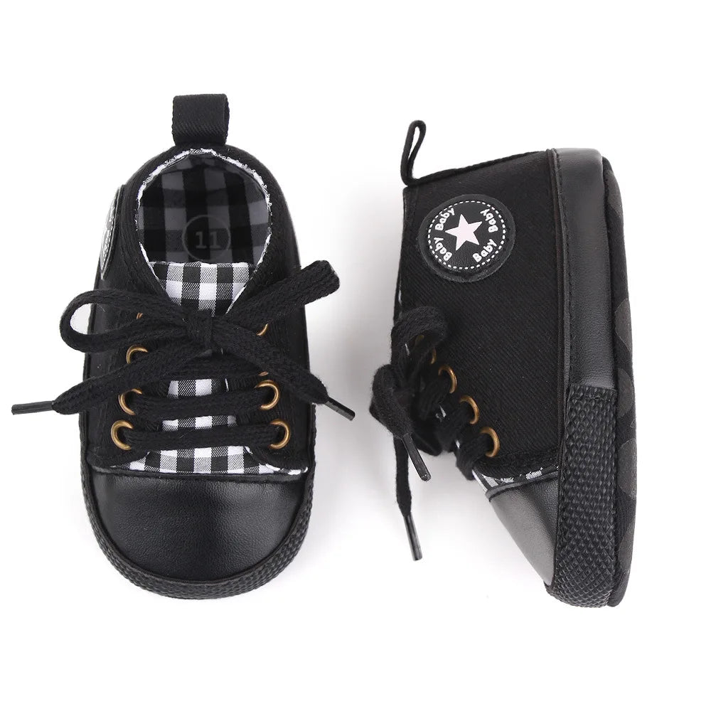 Baby Classic Comfort Sneakers - Black and White Checkered