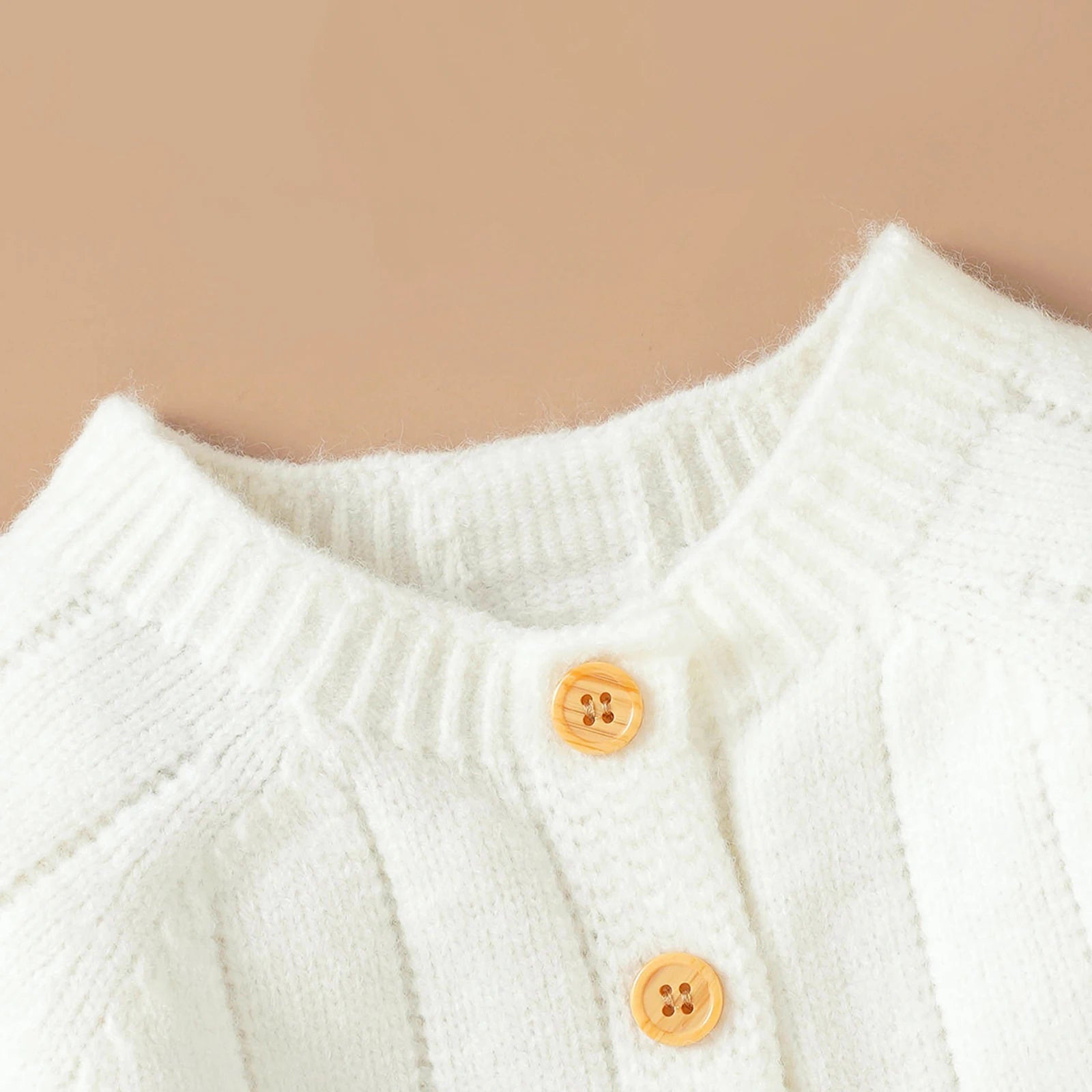 White Warm Baby Knit Romper