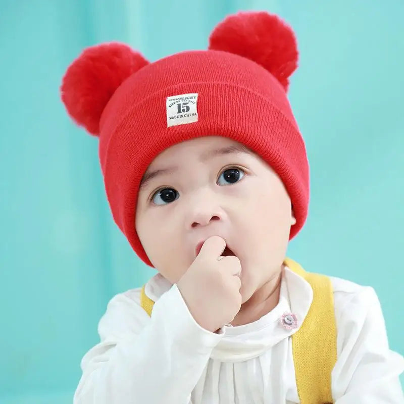 Knitted Hats with Cute Ears 0-3 Years